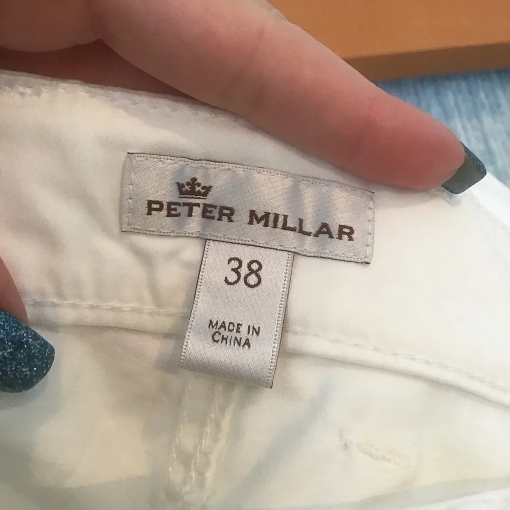 NEW‎ Peter Millar White Five Pocket Stretch Cotton Chino Pants Slacks 38 x 34